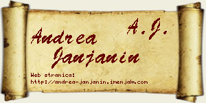 Andrea Janjanin vizit kartica